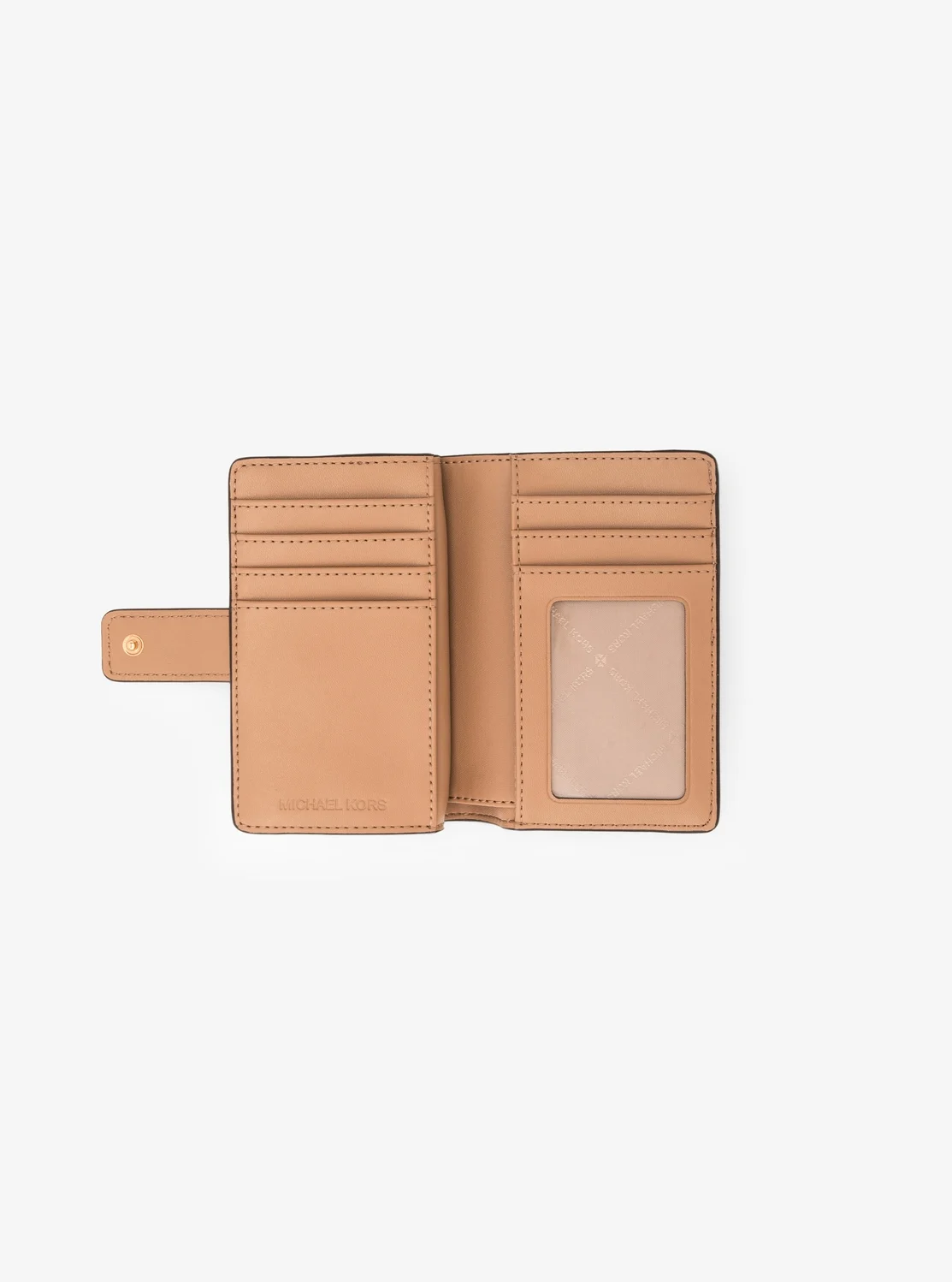 Michael Kors JET SET TRAVEL ツートーン ビルフォールド ジップ コンパクト ウォレット ミディアム - MKシグネチャー - Image 2