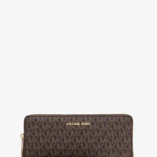 Michael Kors JET SET TRAVEL トラベル コンチネンタル ウォレット ラージ - MKシグネチャー