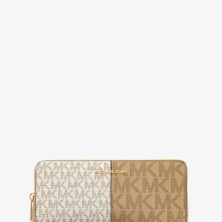 Michael Kors JET SET TRAVEL トラベル コンチネンタル ウォレット ラージ - MKシグネチャー