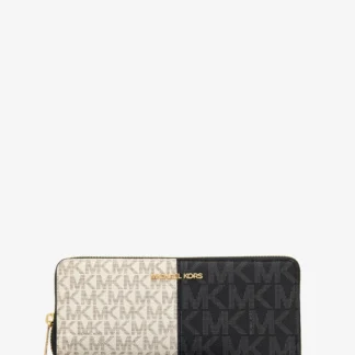 Michael Kors JET SET TRAVEL トラベル コンチネンタル ウォレット ラージ - MKシグネチャー