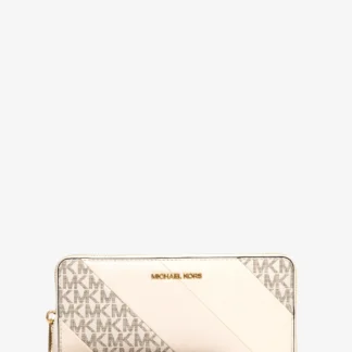 Michael Kors JET SET TRAVEL トラベル コンチネンタルウォレット ラージ - MKシグネチャー