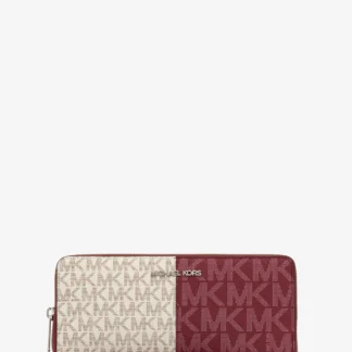 Michael Kors JET SET TRAVEL トラベル コンチネンタル ウォレット ラージ - MKシグネチャー