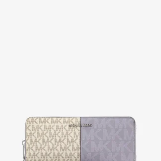 Michael Kors JET SET TRAVEL トラベル コンチネンタル ウォレット ラージ - MKシグネチャー