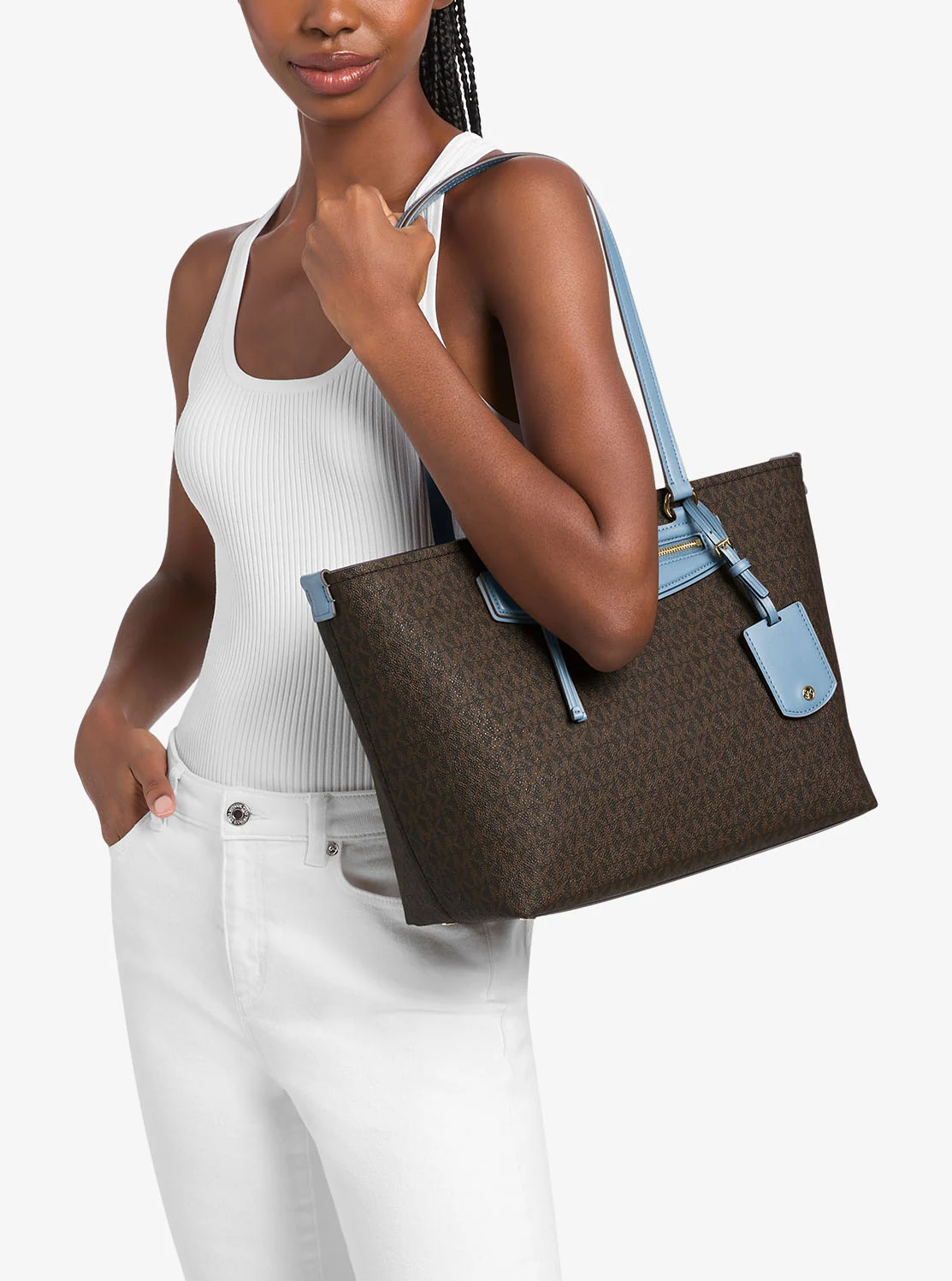 Michael Kors JET SET TRAVEL トートバッグ ミディアム - MKシグネチャー - Image 4