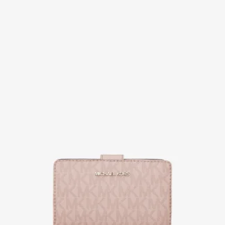 Michael Kors JET SET TRAVEL ビルフォールド ジップ コンパクト ウォレット ミディアム - MKシグネチャー