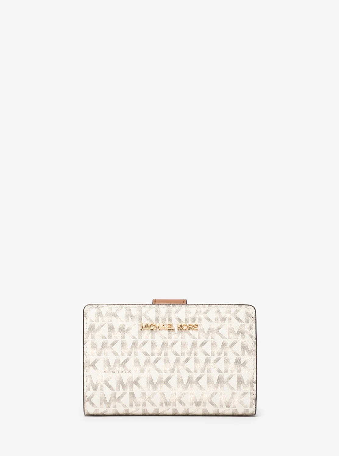Michael Kors JET SET TRAVEL ビルフォールド ジップ コンパクト ウォレット ミディアム - MKシグネチャー
