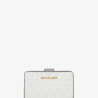 Michael Kors JET SET TRAVEL ビルフォールド ジップ コンパクト ウォレット ミディアム - MKシグネチャー