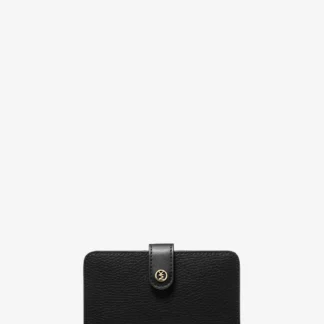 Michael Kors JET SET TRAVEL ペブルレザー ビルフォールド ウォレット ミディアム
