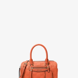 Michael Kors JET SET TRAVEL ロゴエンボス レザー ダッフル クロスボディ エクストラスモール