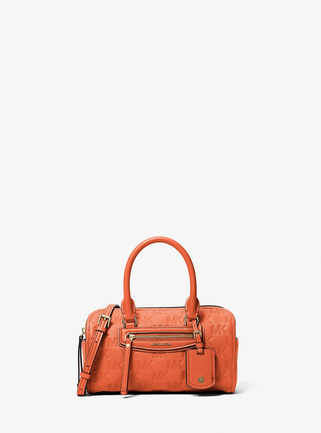Michael Kors JET SET TRAVEL ロゴエンボス レザー ダッフル クロスボディ エクストラスモール
