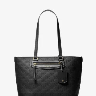 Michael Kors JET SET TRAVEL ロゴエンボス レザー トートバッグ ミディアム
