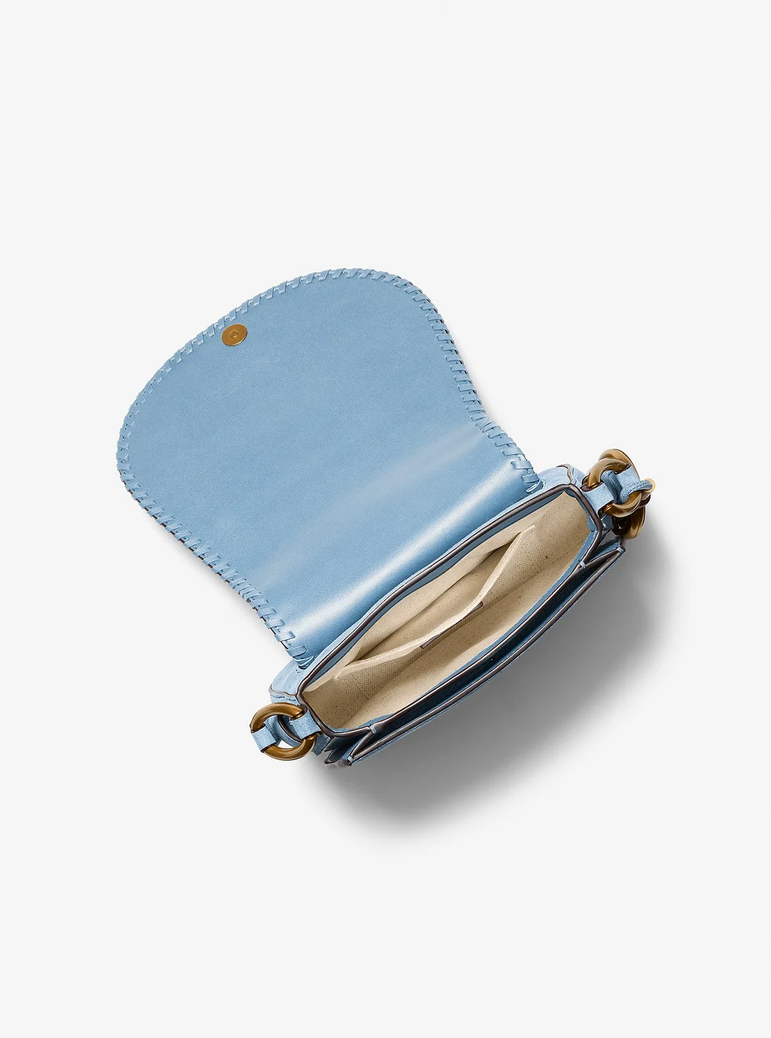 Michael Kors JOSIE ホイップステッチ スエード サドル フラップ クロスボディ ミディアム - Image 2