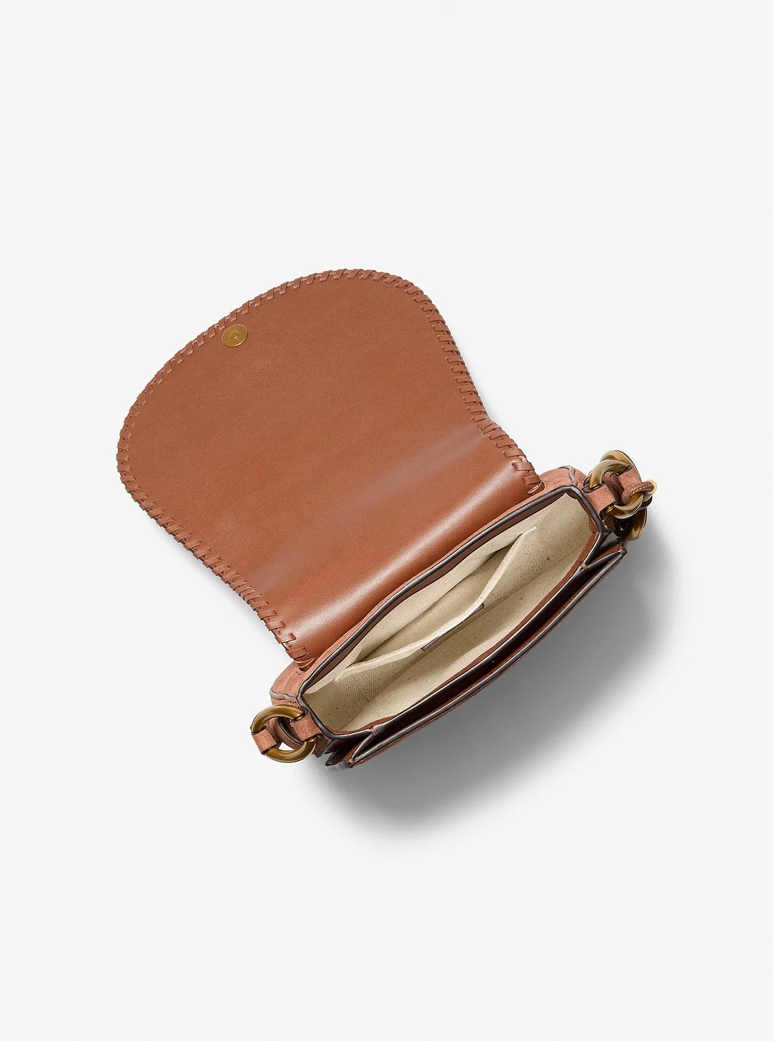 Michael Kors JOSIE ホイップステッチ スエード サドル フラップ クロスボディ ミディアム - Image 2