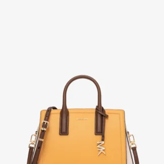 Michael Kors LAILA カラーブロック ぺブルレザー サッチェル スモール