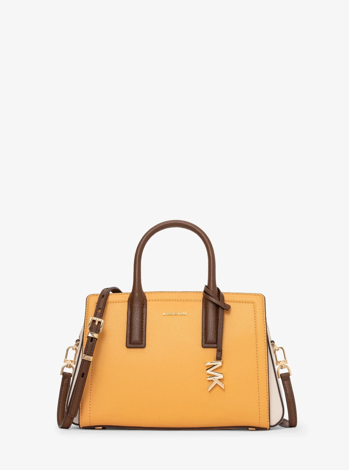 Michael Kors LAILA カラーブロック ぺブルレザー サッチェル スモール