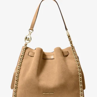 Michael Kors MINA スエード ベルトチェーン インレイショルダー ラージ