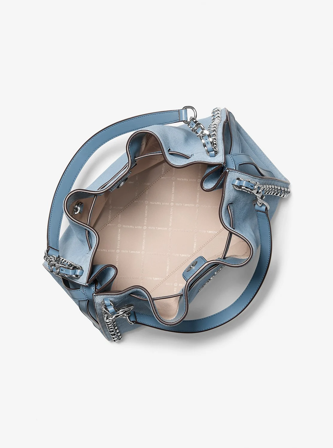 Michael Kors MINA スエード ベルトチェーン インレイショルダー ラージ - Image 2