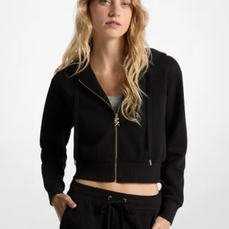 Michael Kors MK CHARM ジャカード クロップ ジップ フーディー