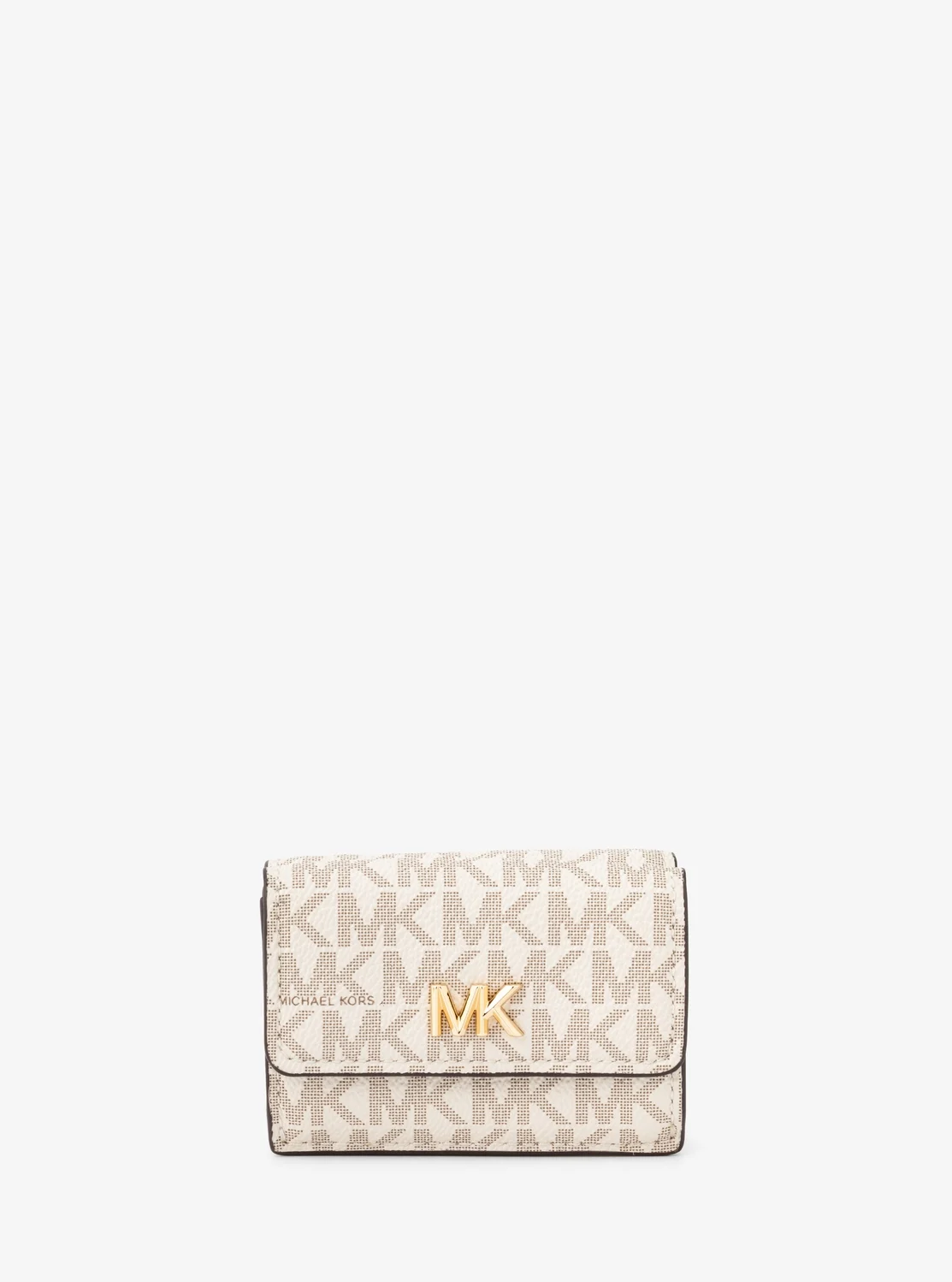 Michael Kors MK FACET トライフォールド フラップ ウォレット スモール - MKシグネチャー