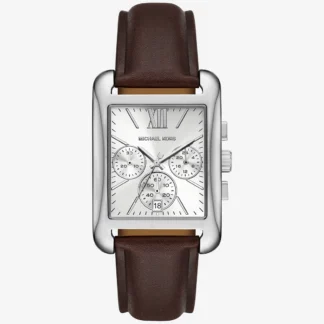 Michael Kors MONROE シルバートーン レザーウォッチ