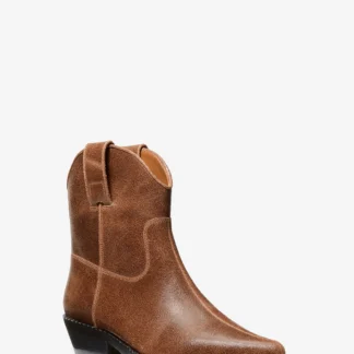 Michael Kors NOEMIE ディストレス レザー ブーティ