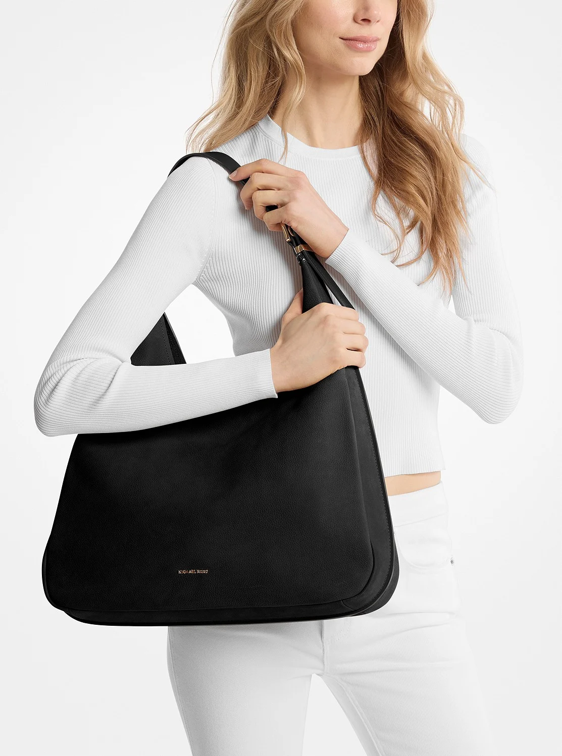 Michael Kors NOLITA ヌバック ホーボー ショルダー ラージ - Image 4