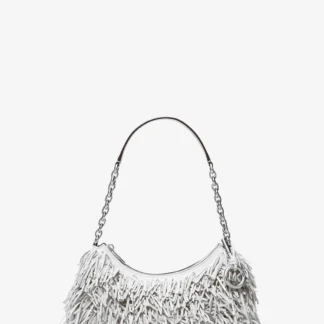 Michael Kors NOLITA フリンジ レザー ポシェット ショルダーバッグ ミディアム