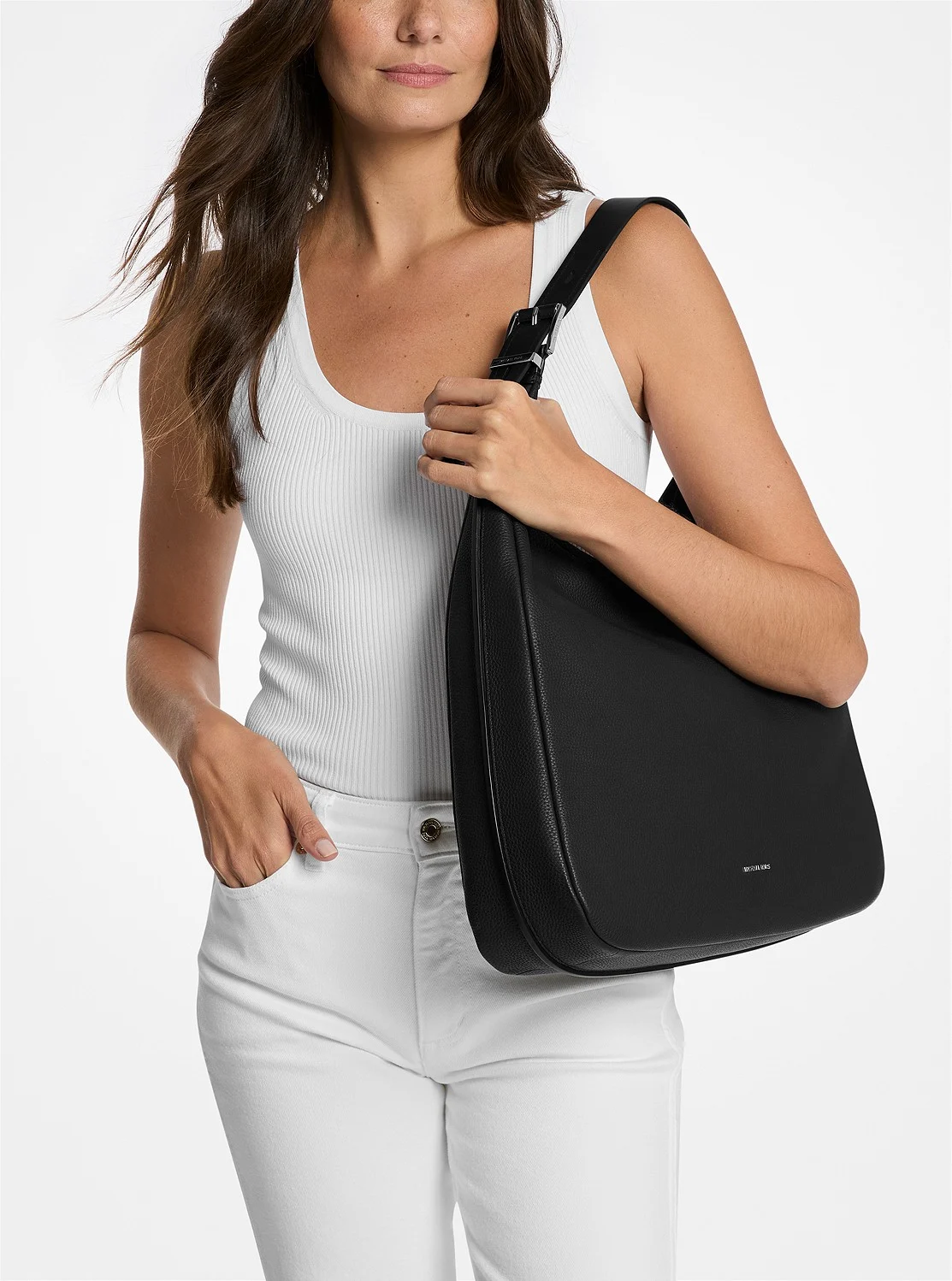 Michael Kors NOLITA ペブルレザー ホーボー ショルダー ラージ - Image 4