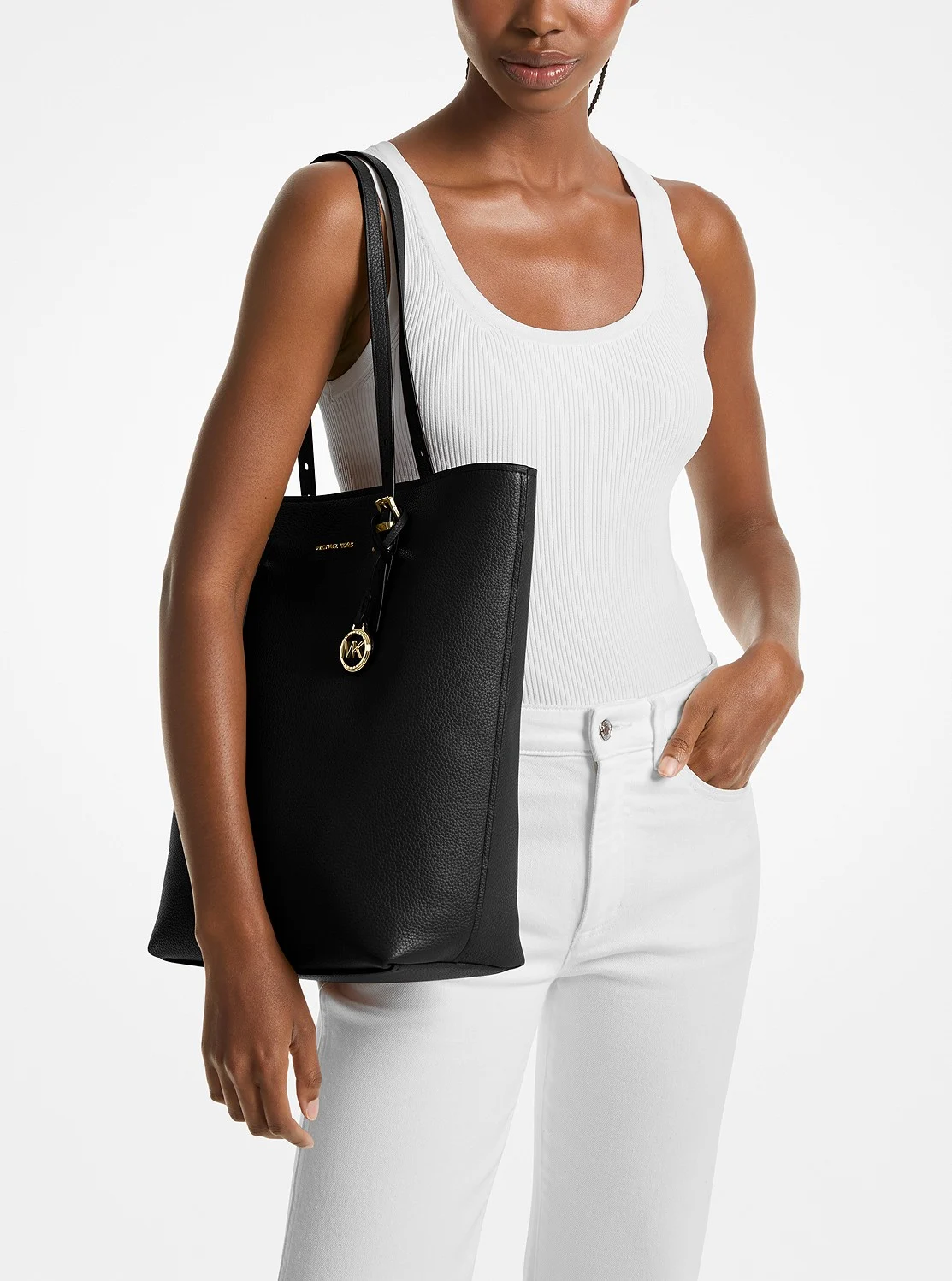 Michael Kors QUINN ぺブルレザー トート ラージ - Image 4