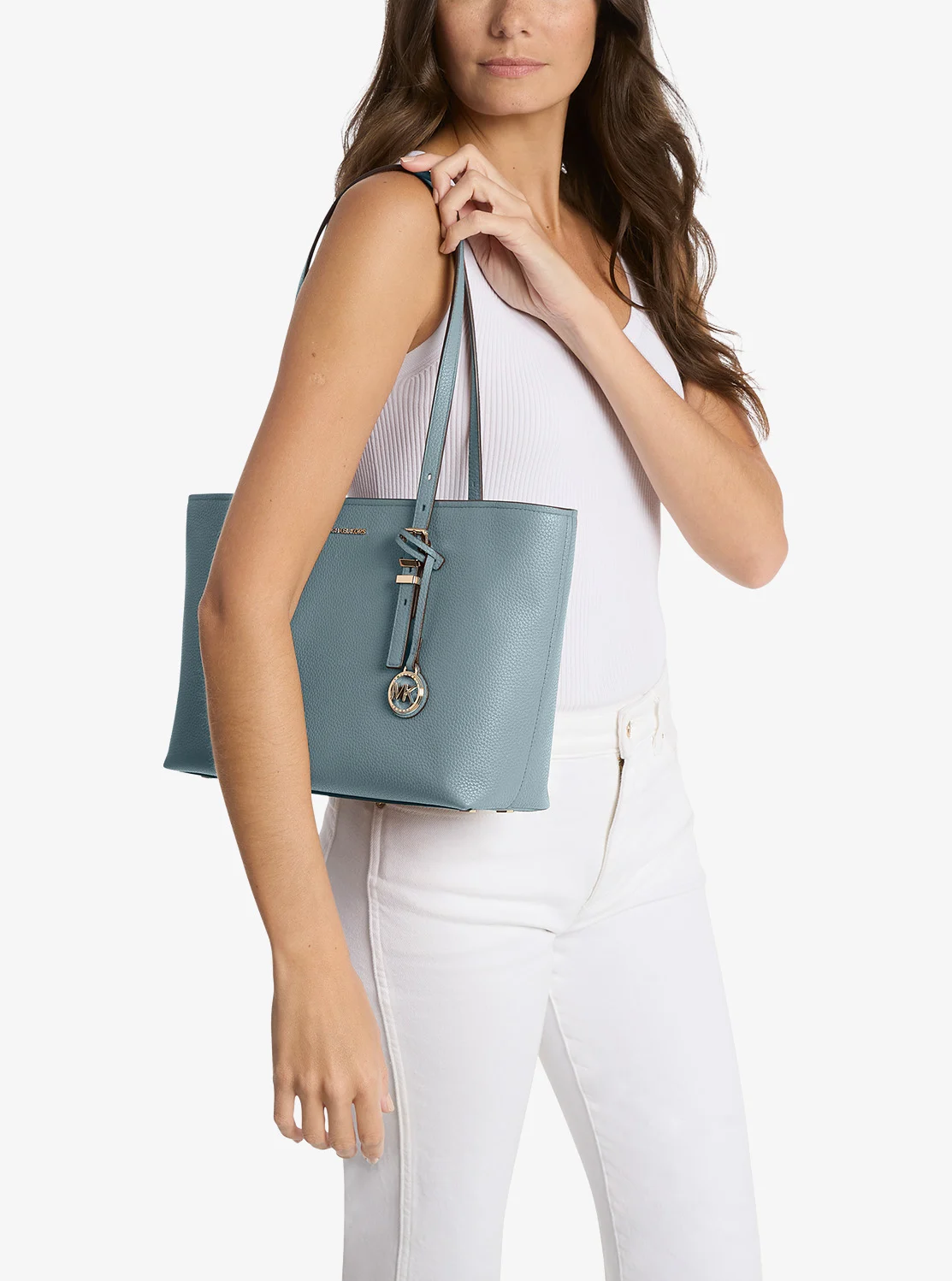 Michael Kors QUINN ぺブルレザー トップジップ トート ミディアム - Image 4