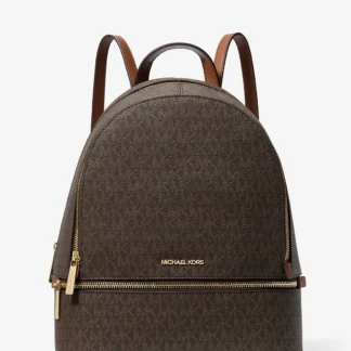 Michael Kors RHEA ジップ バックパック ミディアム - MKシグネチャー