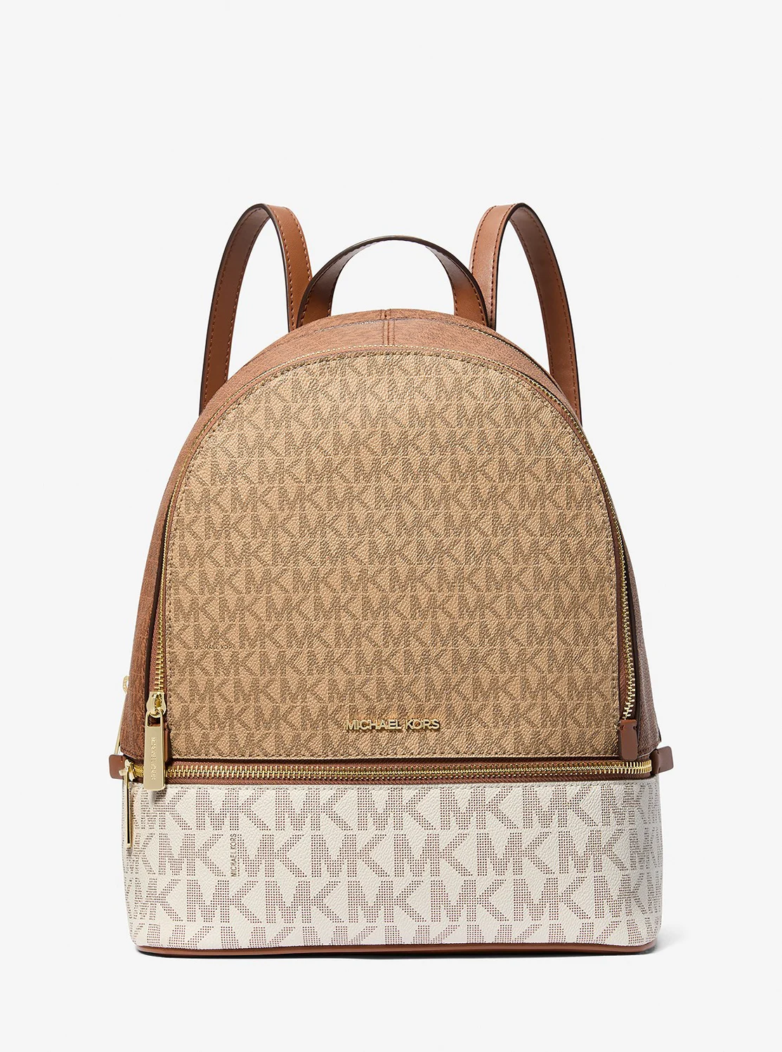 Michael Kors RHEA ジップ バックパック ミディアム - MKシグネチャー