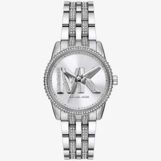 Michael Kors RITZ パヴェ ロゴ シルバートーン ウォッチ ミニ