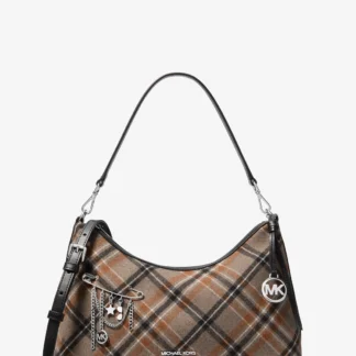 Michael Kors SAMMY プレイドプリント ウールブレンド コンバーチブル ショルダーバッグ ミディアム