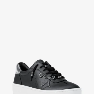 Michael Kors SCOTTY エンブリッシュ メタリックレザー スニーカー
