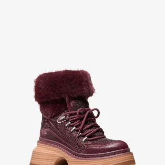 Michael Kors SHILOH エンベリッシュ ミックスメディア ブーツ