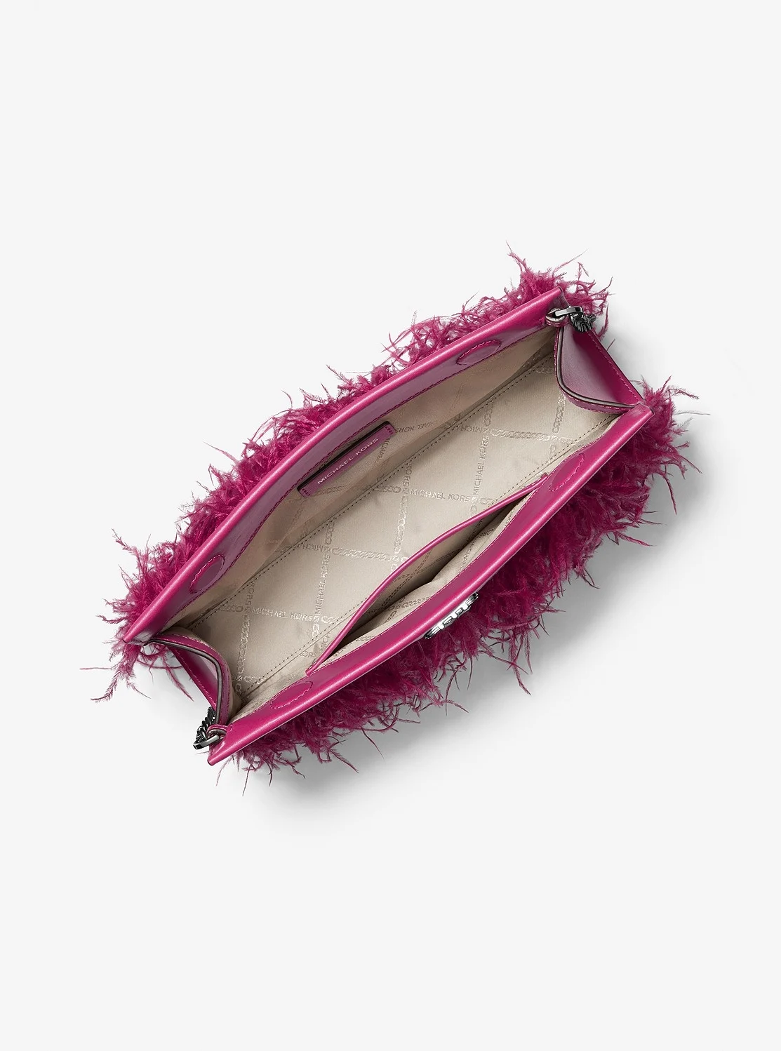 Michael Kors TABITHA フェザー レザー クラッチ ラージ - Image 2