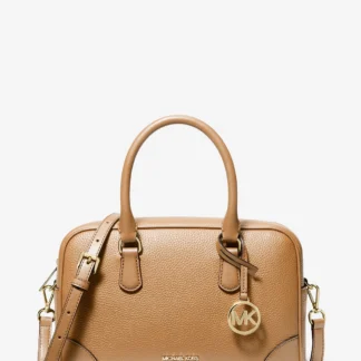 Michael Kors THOMPSON ぺブルレザー ダッフル サッチェル ミディアム