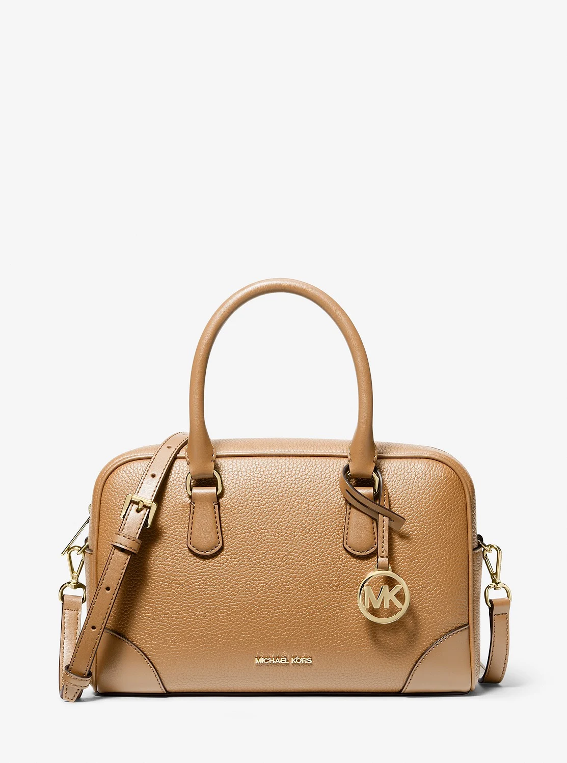 Michael Kors THOMPSON ぺブルレザー ダッフル サッチェル ミディアム