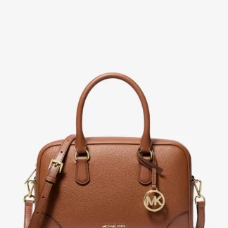 Michael Kors THOMPSON ぺブルレザー ダッフル サッチェル ミディアム