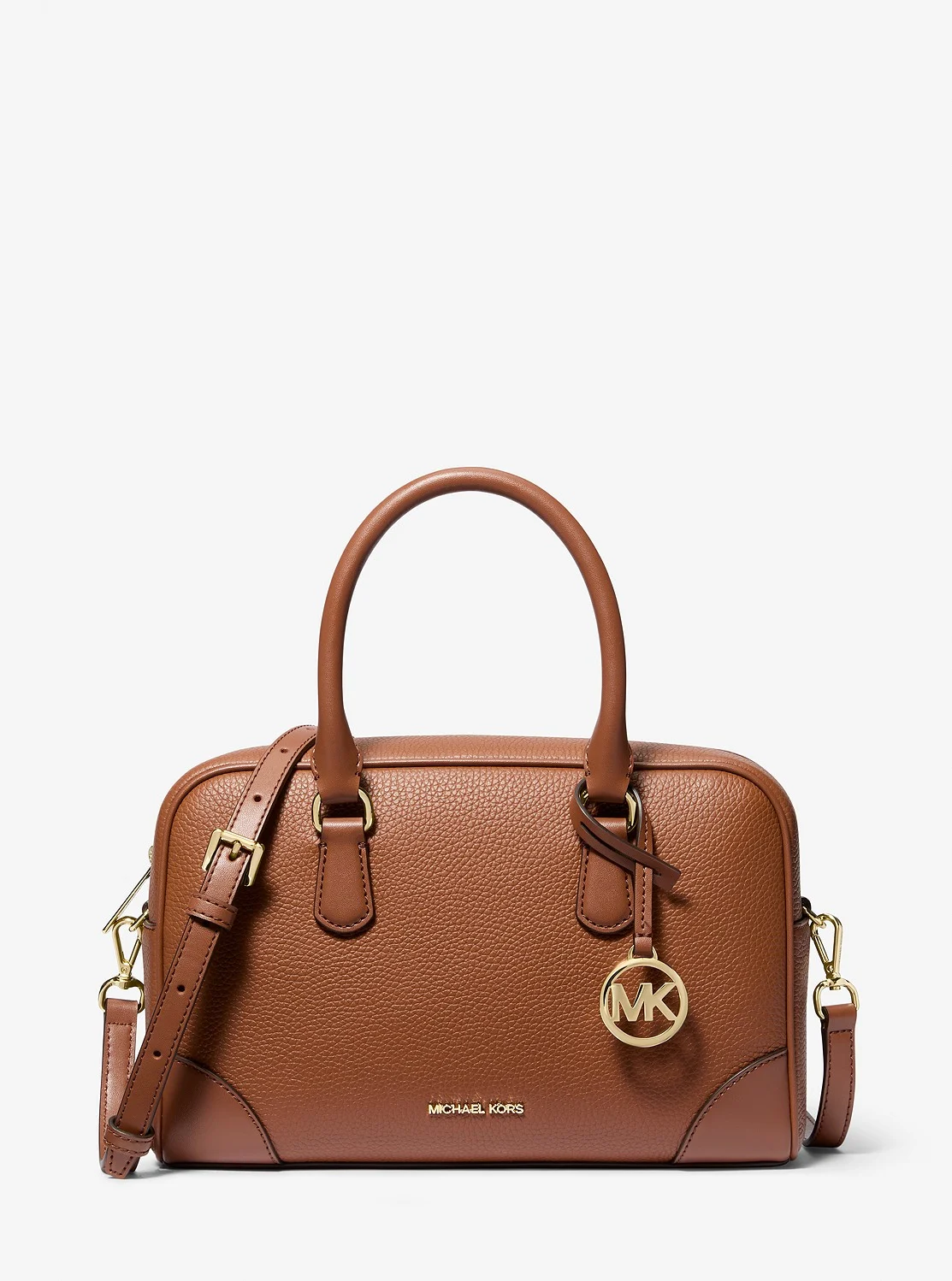 Michael Kors THOMPSON ぺブルレザー ダッフル サッチェル ミディアム
