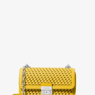 Michael Kors TRIBECA ウーヴン レザー ショルダー スモール