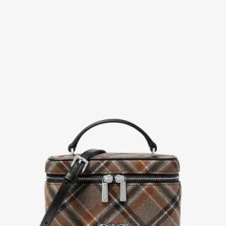 Michael Kors VIVI プレイドプリント ウールブレンド バニティ クロスボディ スモール