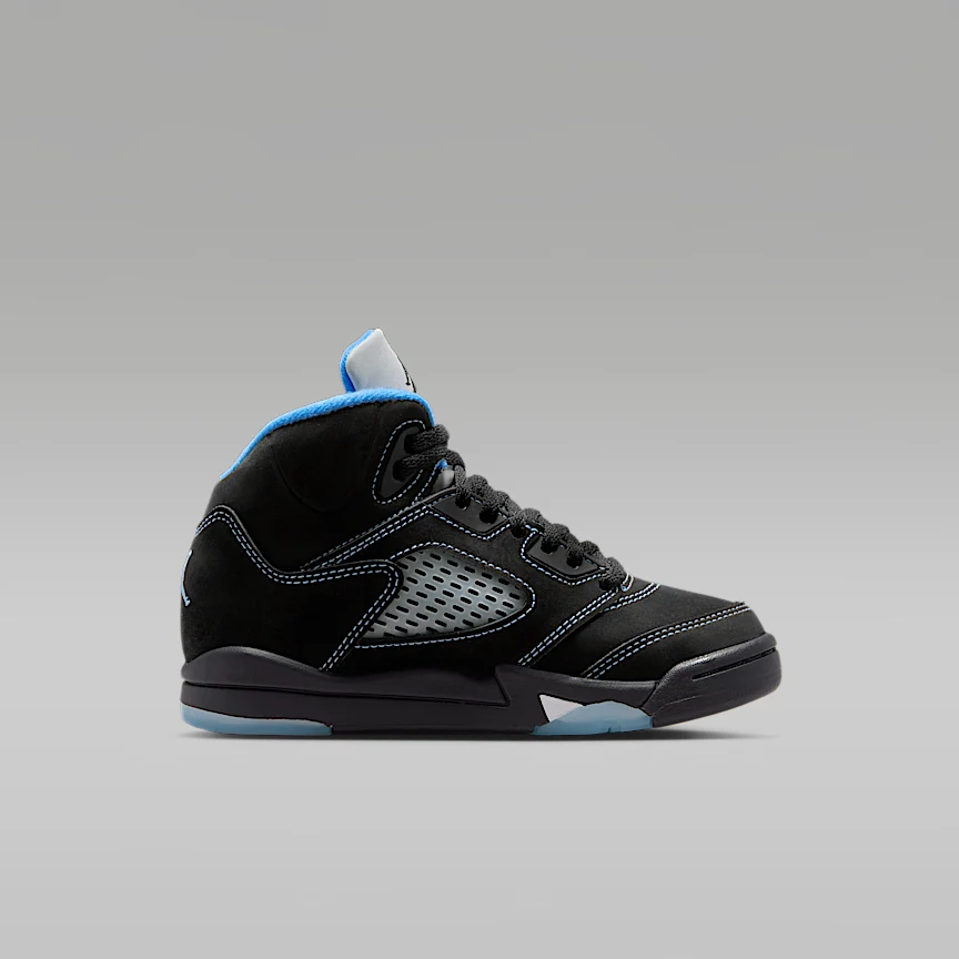 NIKE ジョーダン 5 "Black Carolina" — リトルキッズシューズ - Image 3