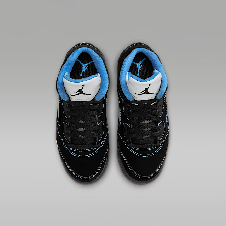 NIKE ジョーダン 5 "Black Carolina" — リトルキッズシューズ - Image 4