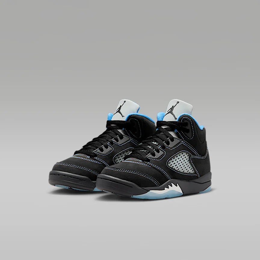 NIKE ジョーダン 5 "Black Carolina" — リトルキッズシューズ - Image 5