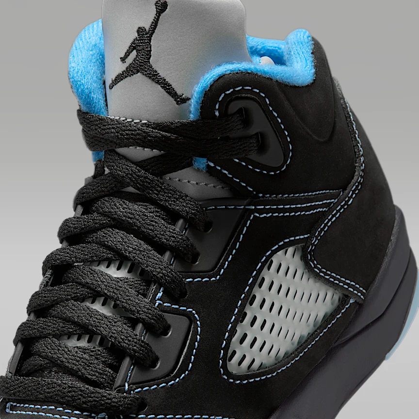 NIKE ジョーダン 5 "Black Carolina" — リトルキッズシューズ - Image 7