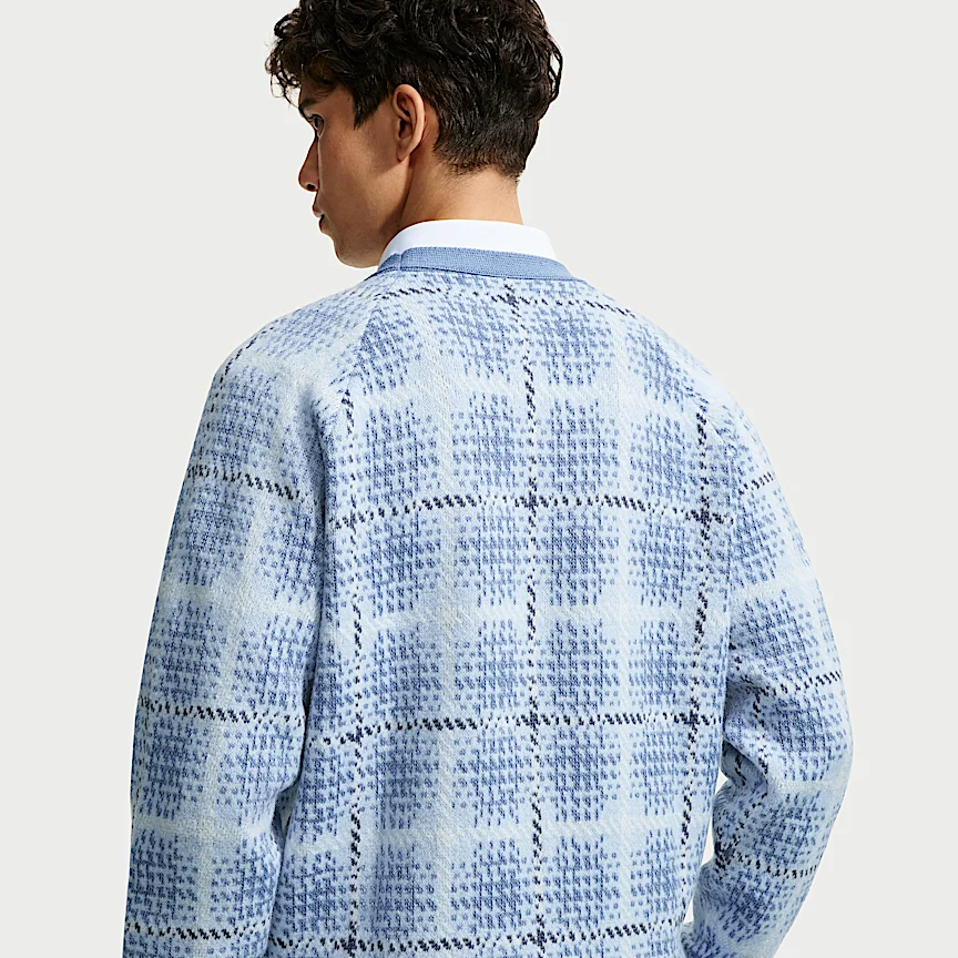 NIKE タータン — メンズ ルーズ ゴルフカーディガン - Image 2