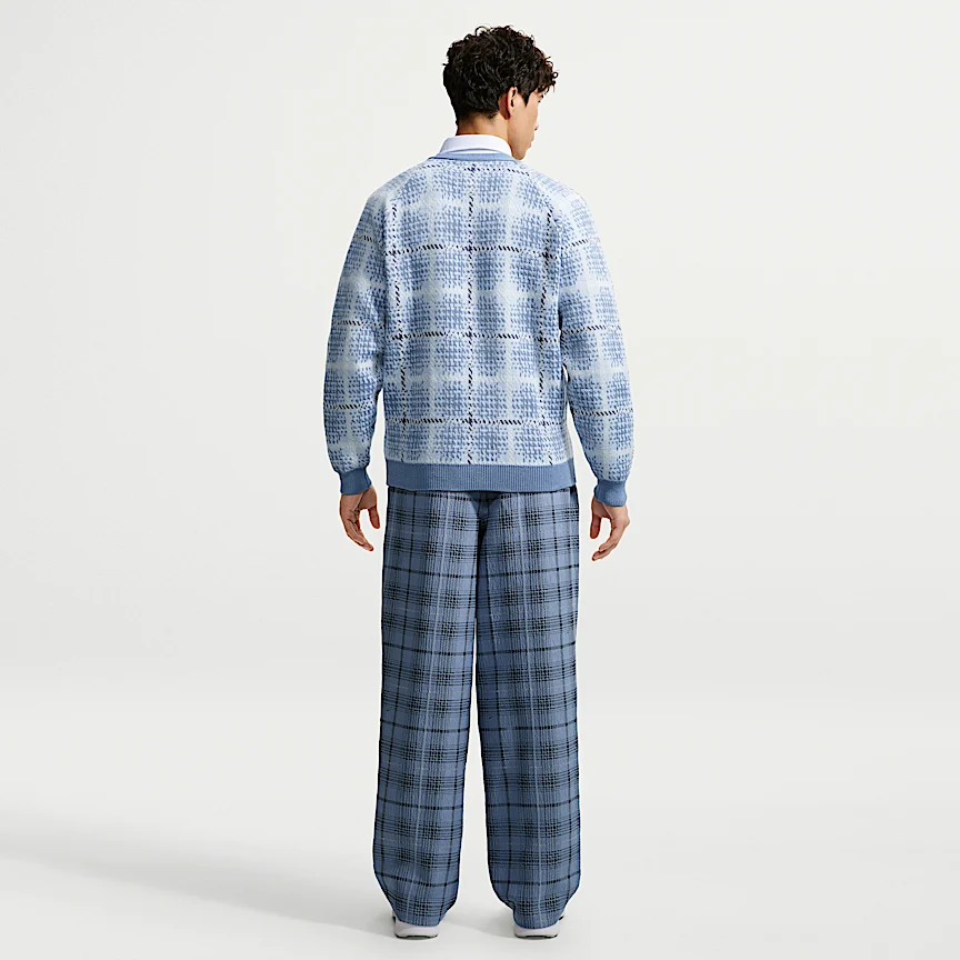 NIKE タータン — メンズ ルーズ ゴルフカーディガン - Image 5