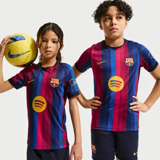 NIKE FCバルセロナ 2026/27 スタジアム ホーム — ジュニア Nike Dri-FIT サッカー レプリカ ユニフォーム
